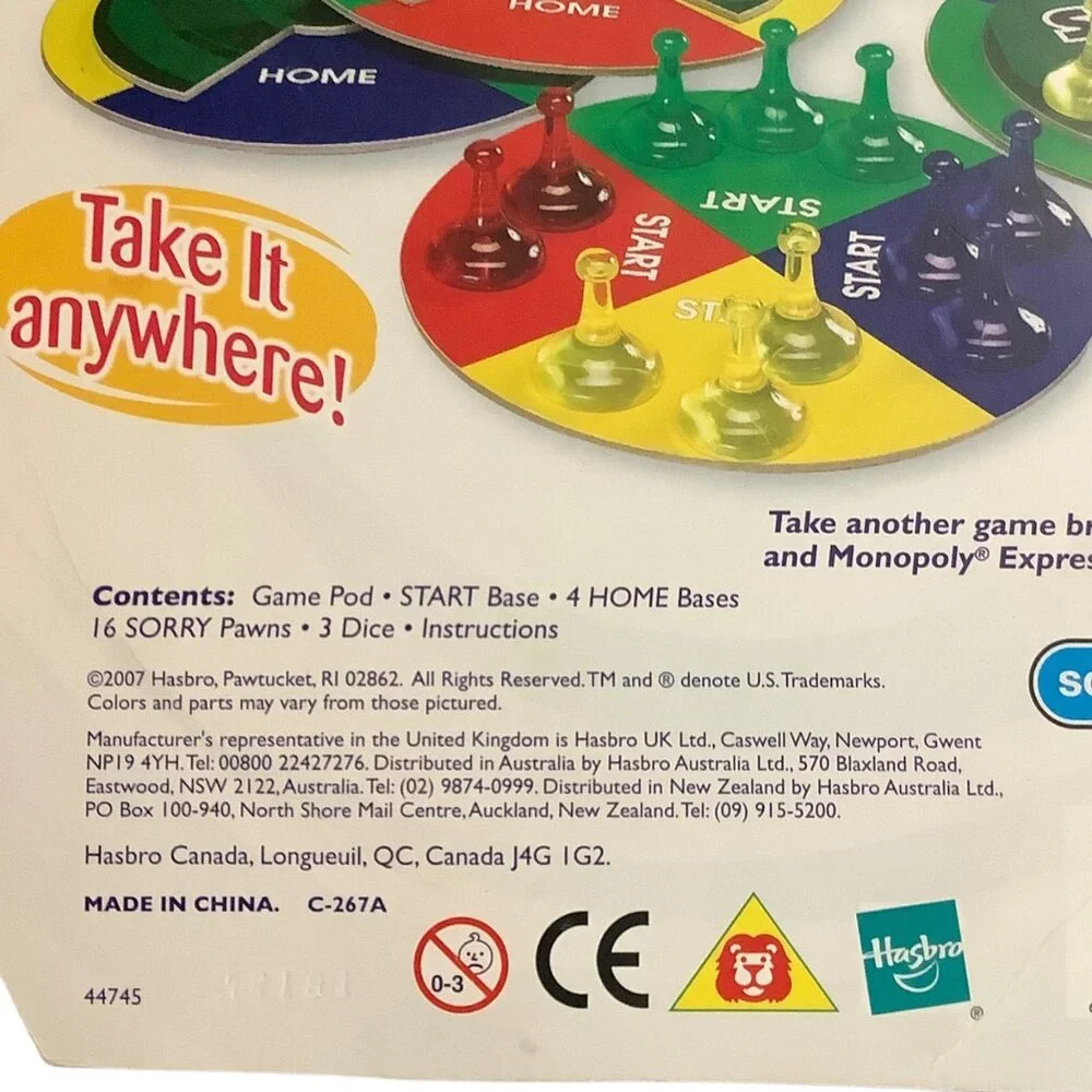 Sorry! Express Board Game For‎ Family Ages 6+ By Parker Brothers